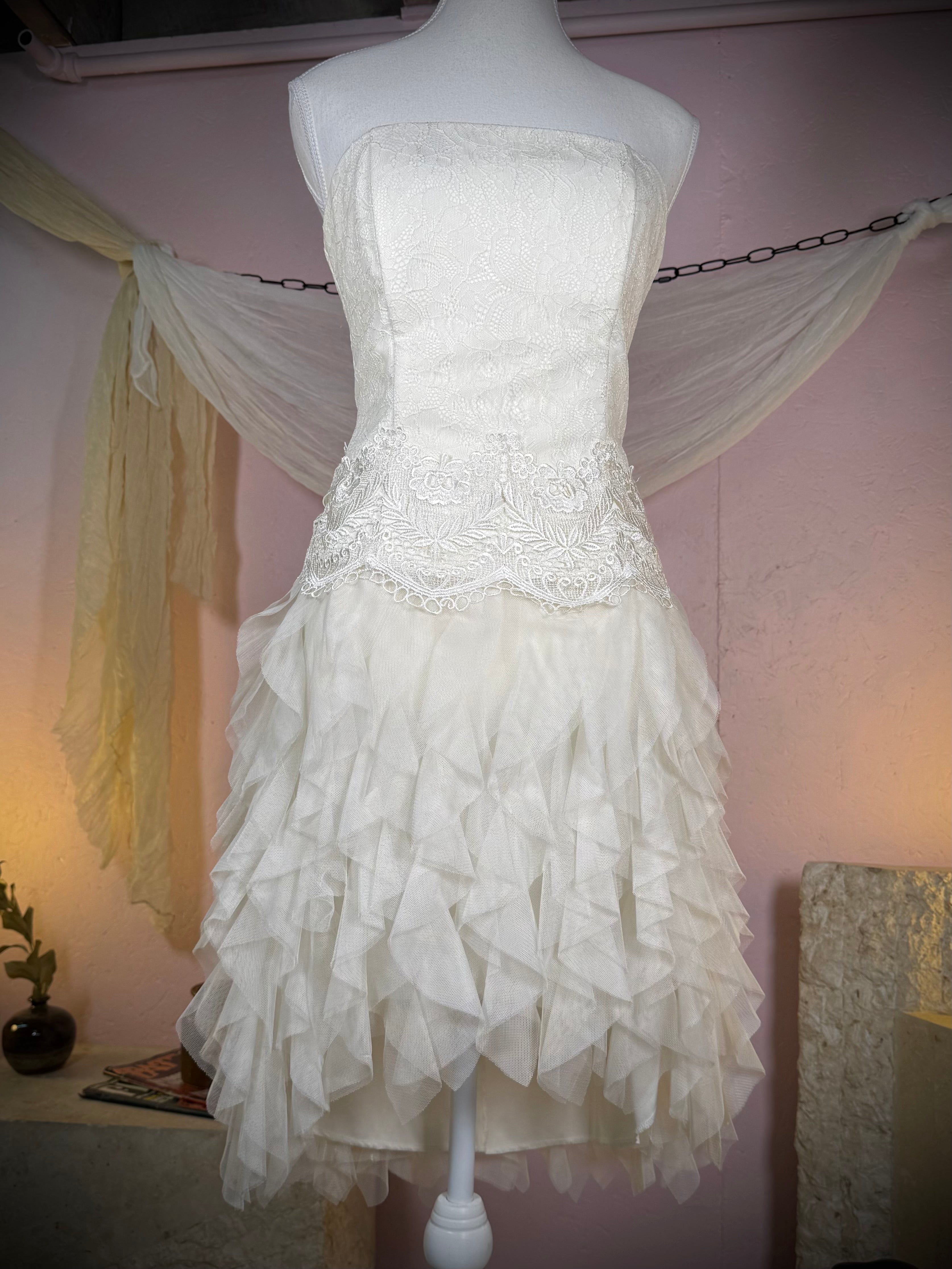 Angel's Veil Ruffle Dress