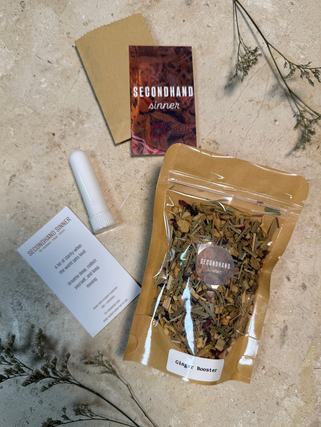Ginger Grounding Tea & Inhaler Bundle