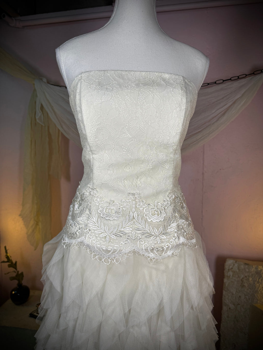 Angel's Veil Ruffle Dress | S