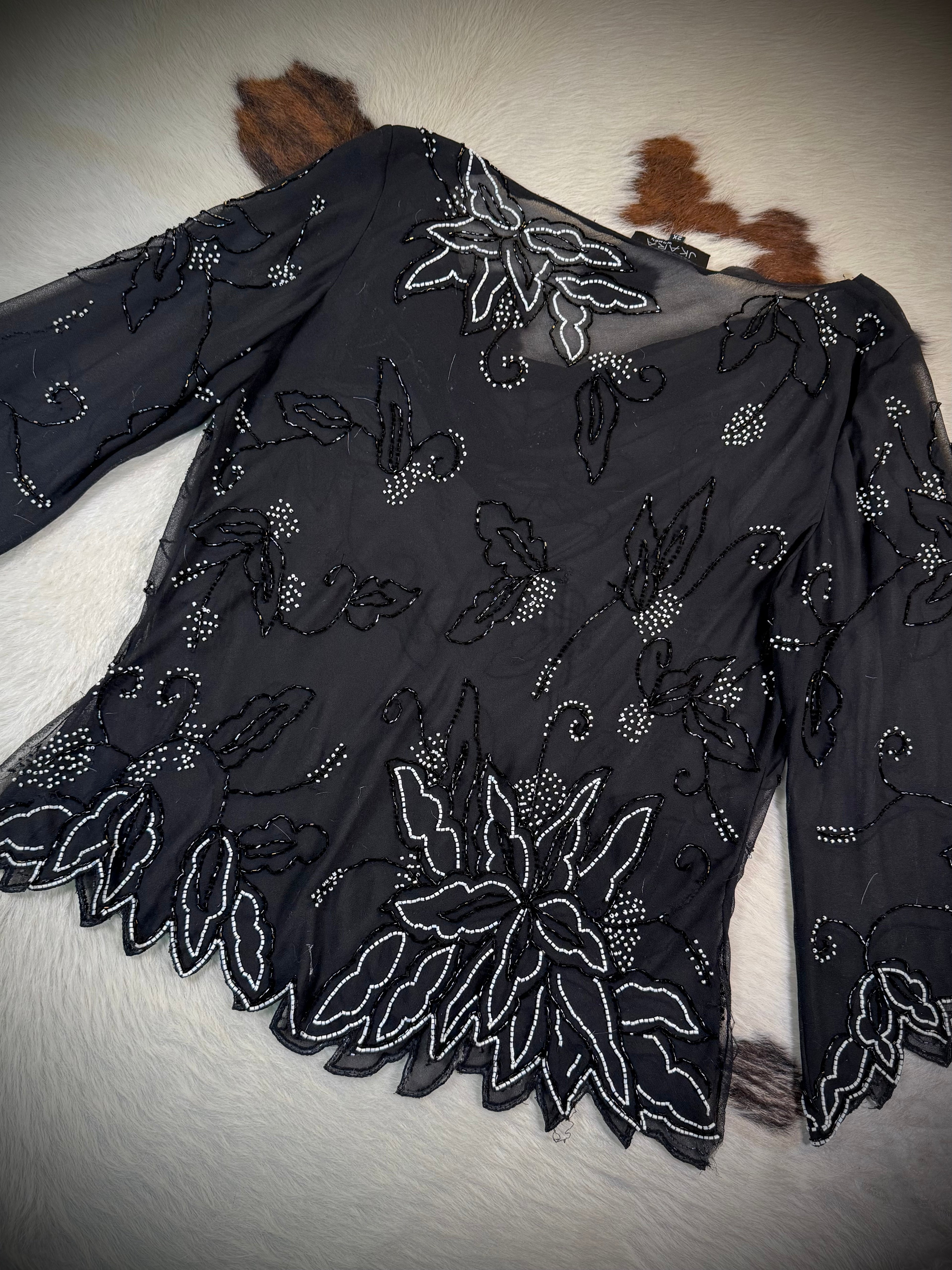 Midnight Bloom Blouse | 2X