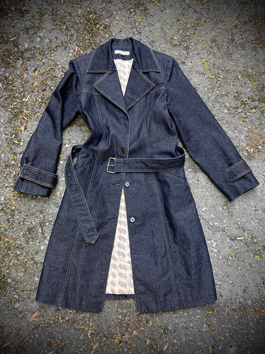Roxy Dark Wash Denim Trench | Small