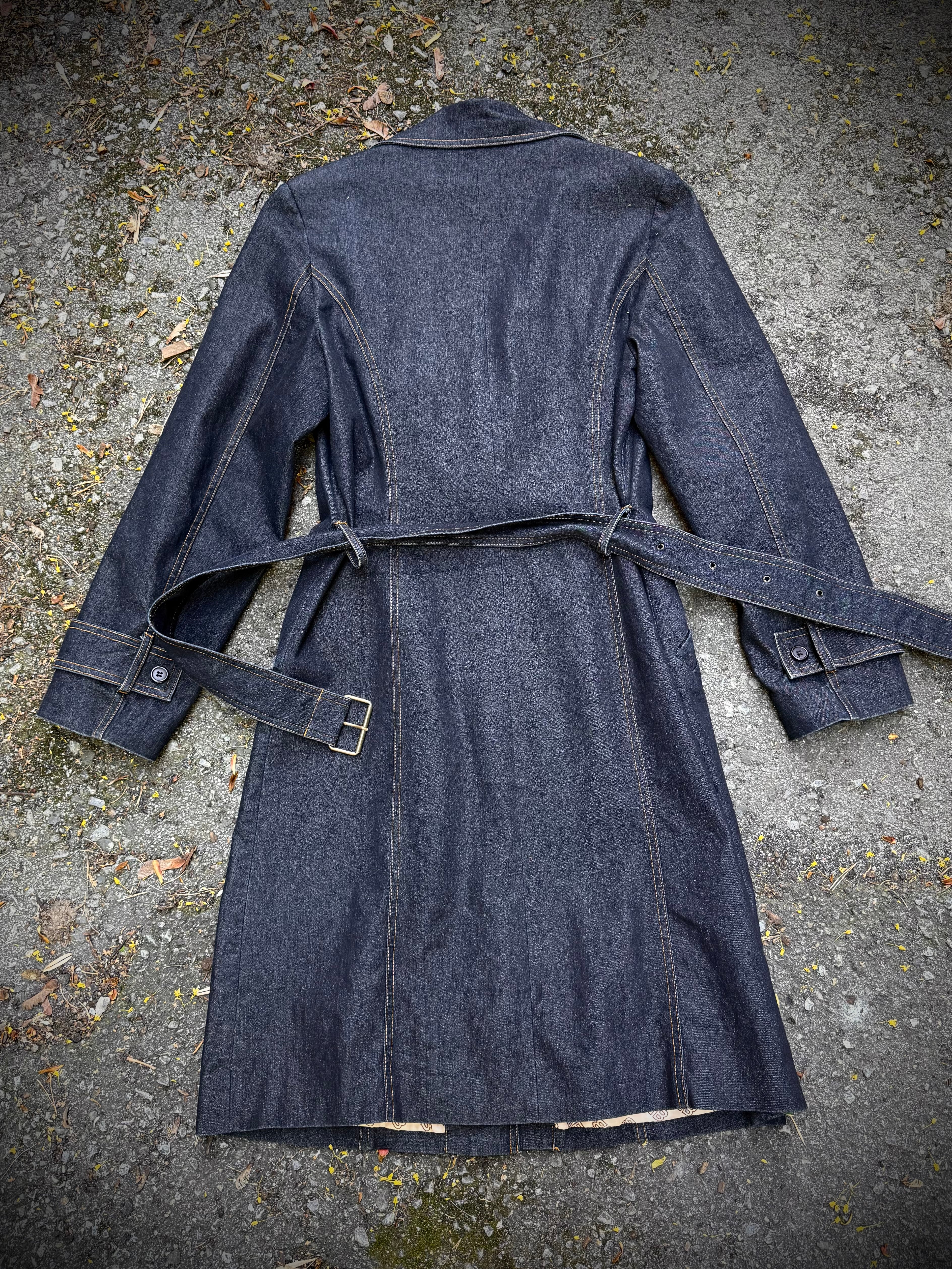 Roxy Dark Wash Denim Trench | Small