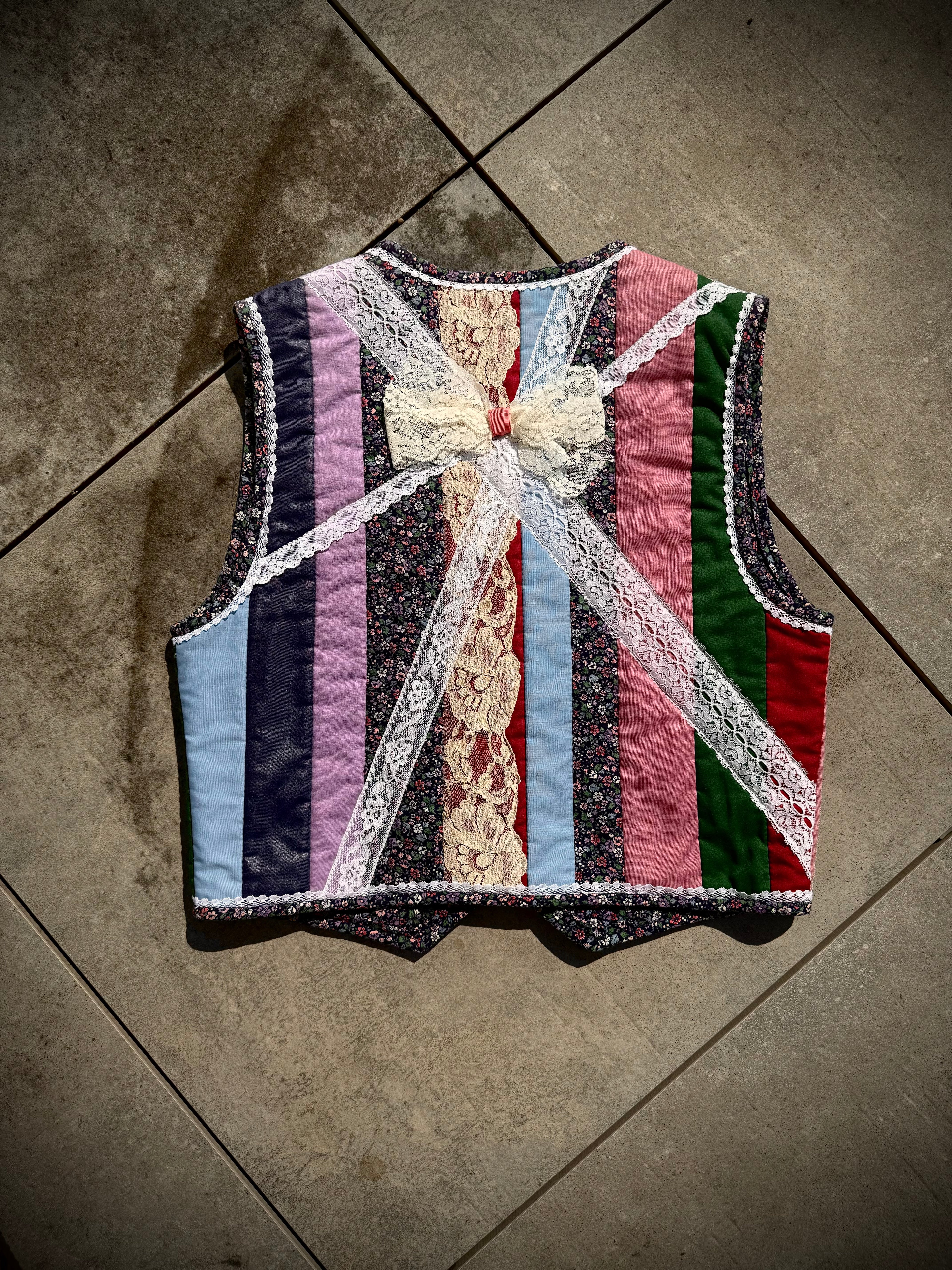 Patchwork Lace Prairie Vest | Medium