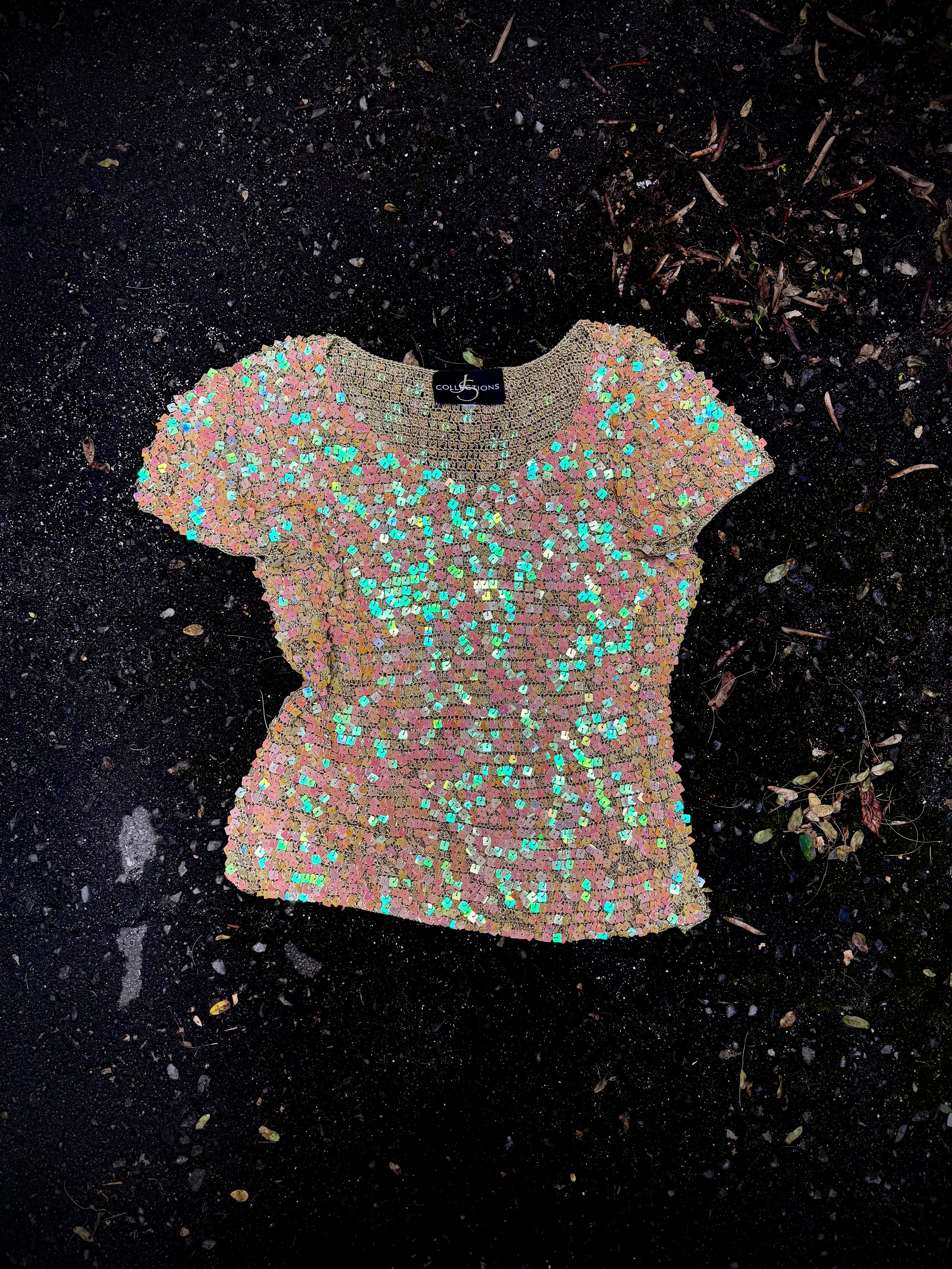 Heaven Sent Sequin Top | M