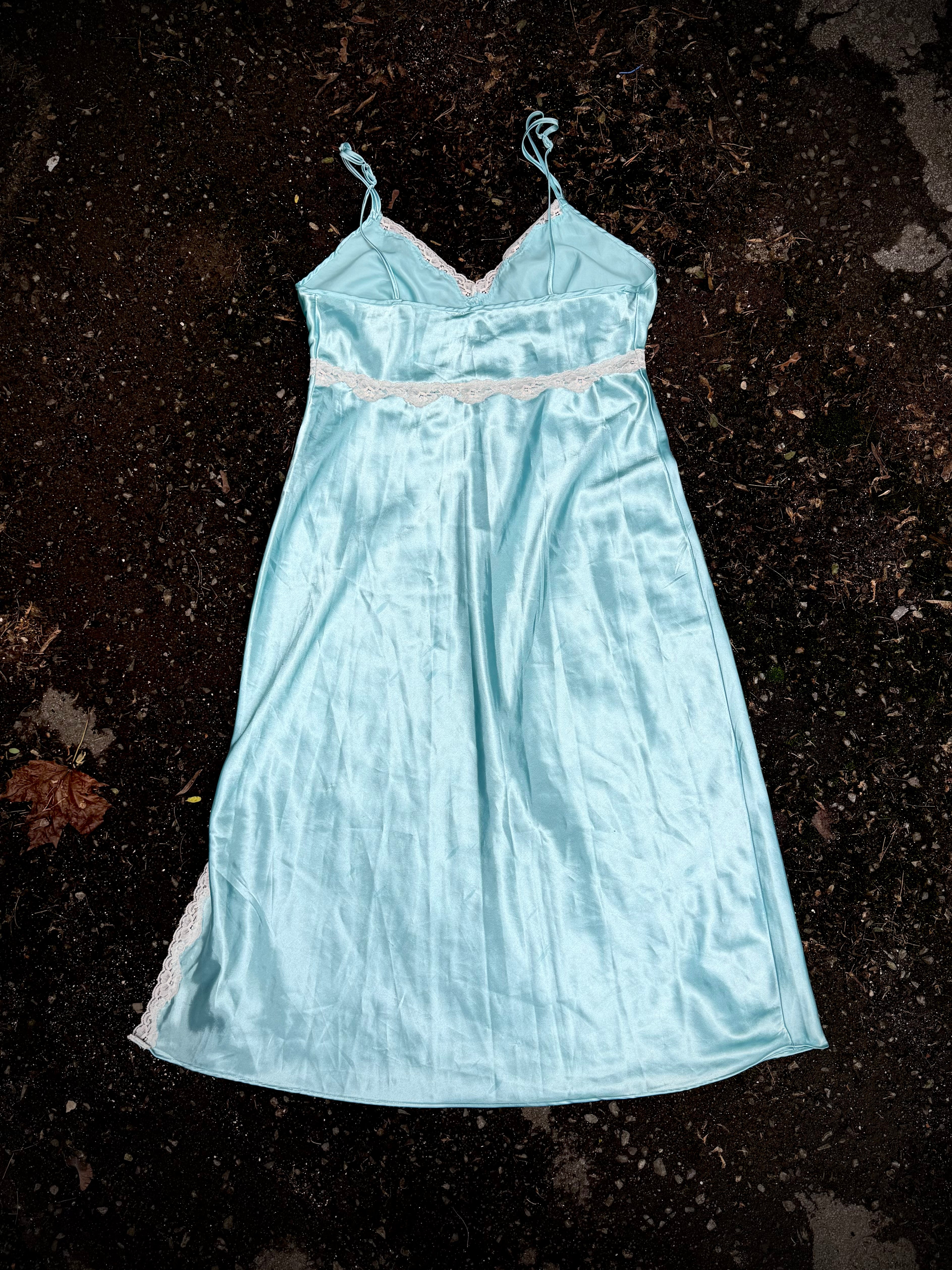 Bluebird Satin Slip Dress | 1X