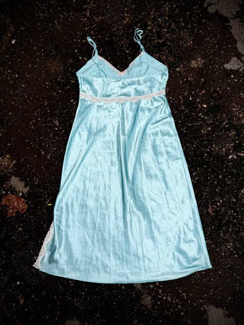 Bluebird Satin Slip Dress | 1X