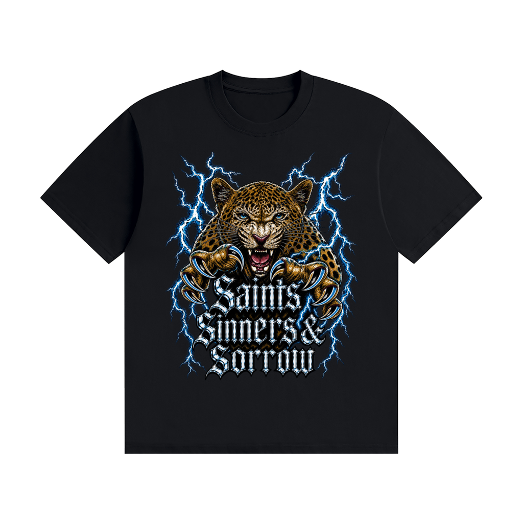 Vintage Leopard Unisex Seamless Cotton T-Shirt