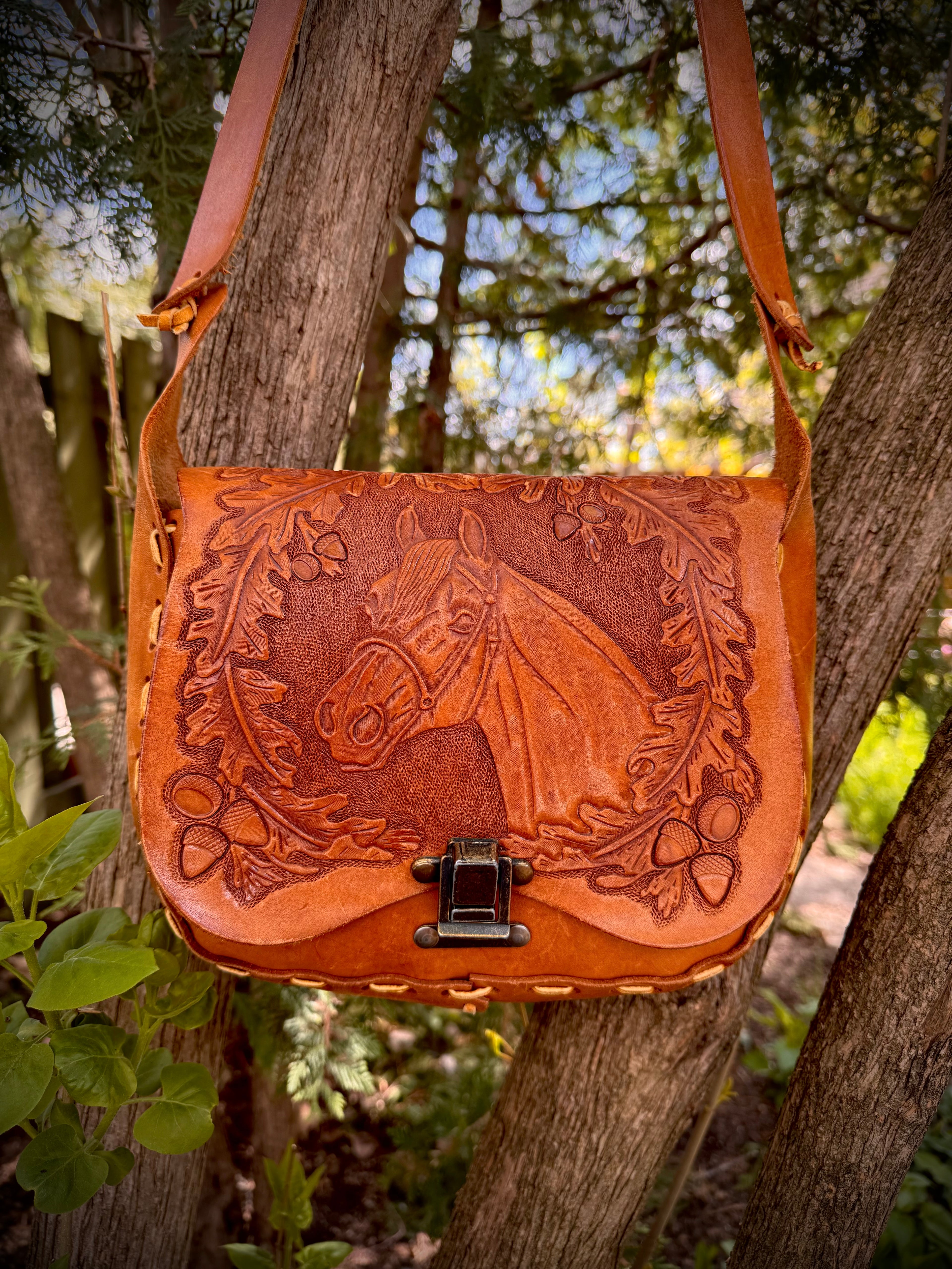Horse Cottage Crossbody Purse