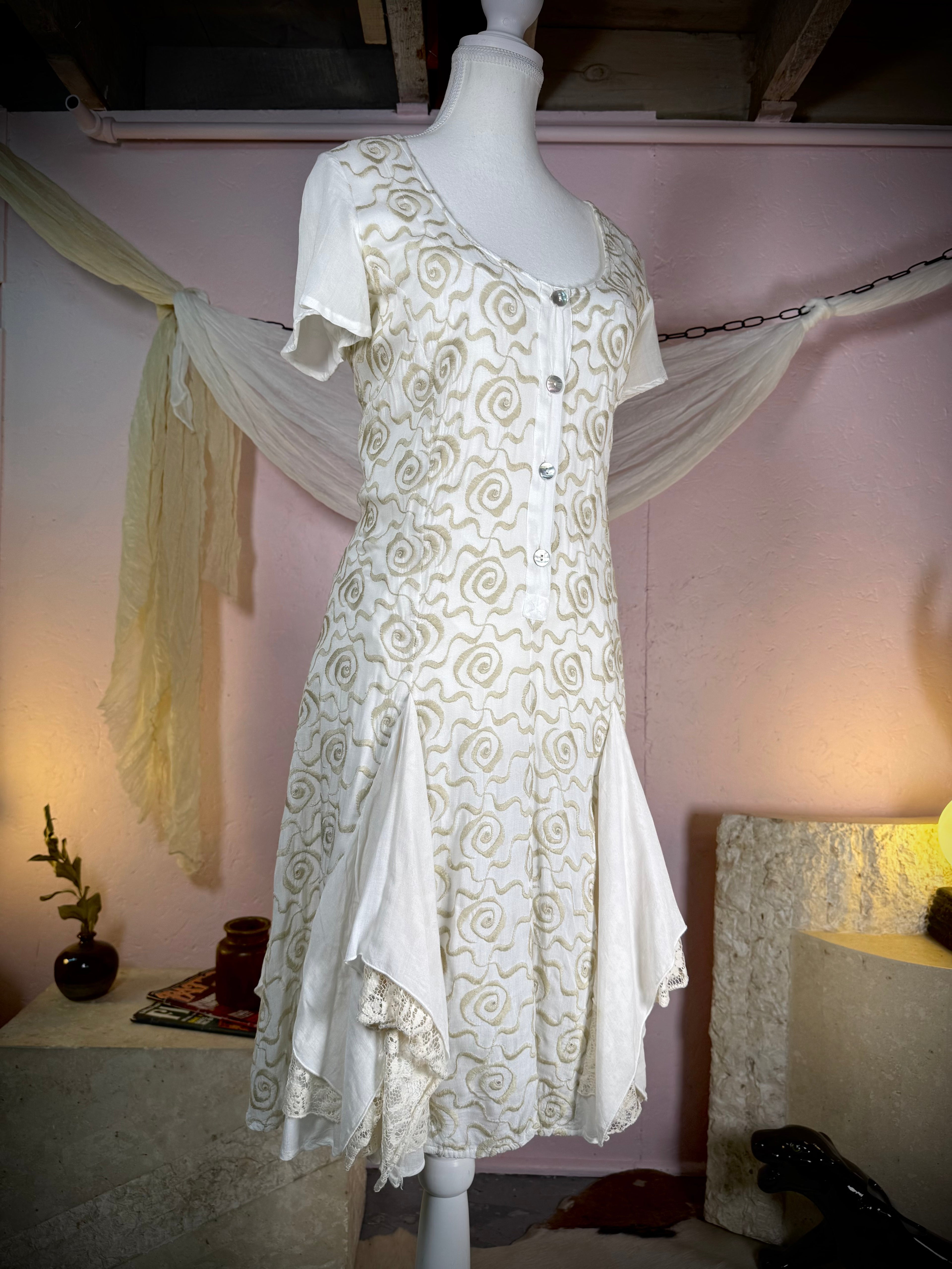 Sunday Mourning Lace Handkerchief Dress | S/M