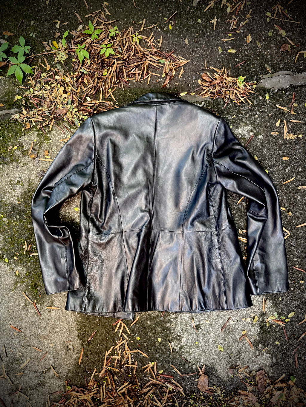 Midnight Confession Leather Blazer