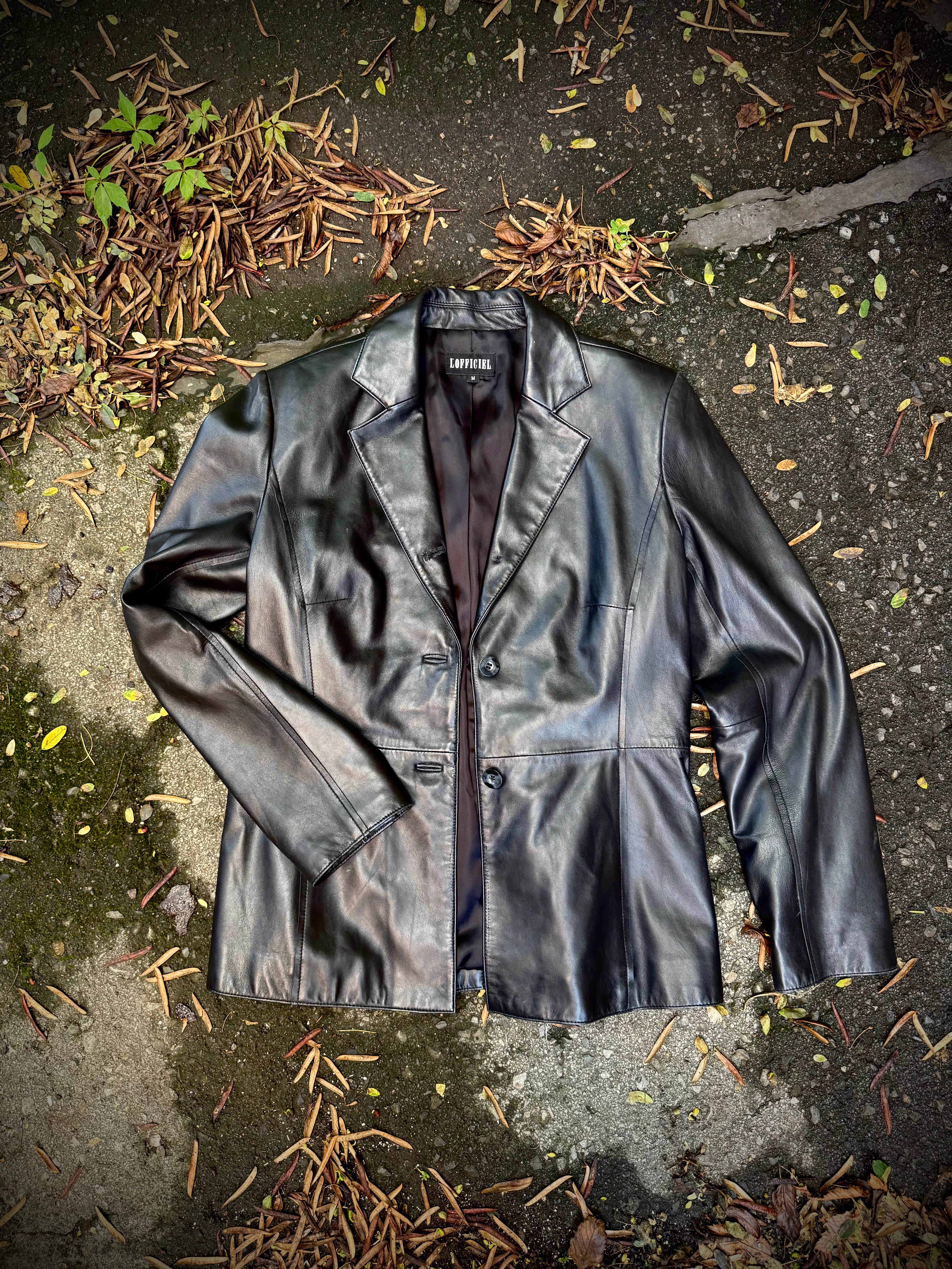 Midnight Confession Leather Blazer