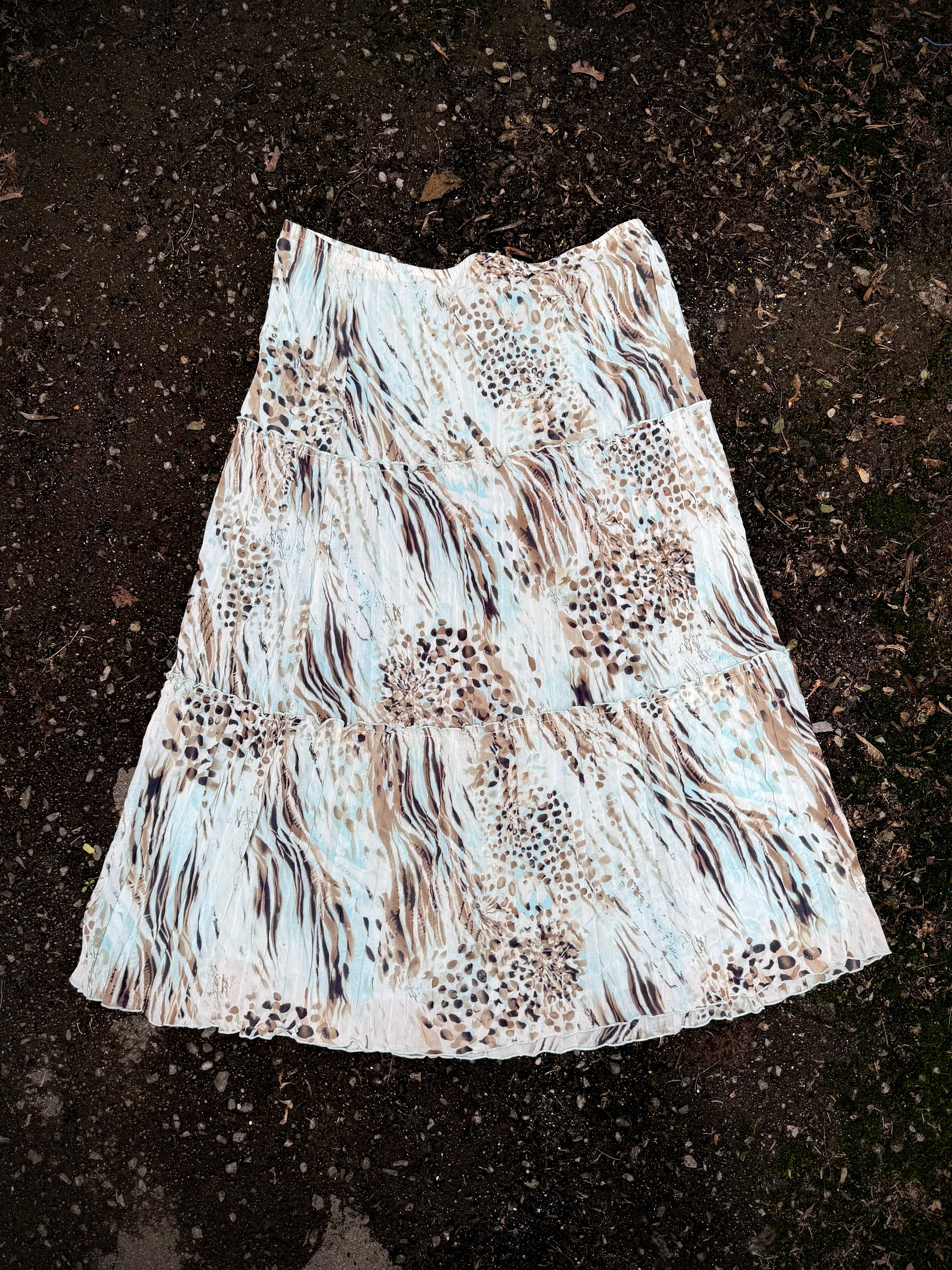 Desert Mirage Tiered Midi Skirt | 1X