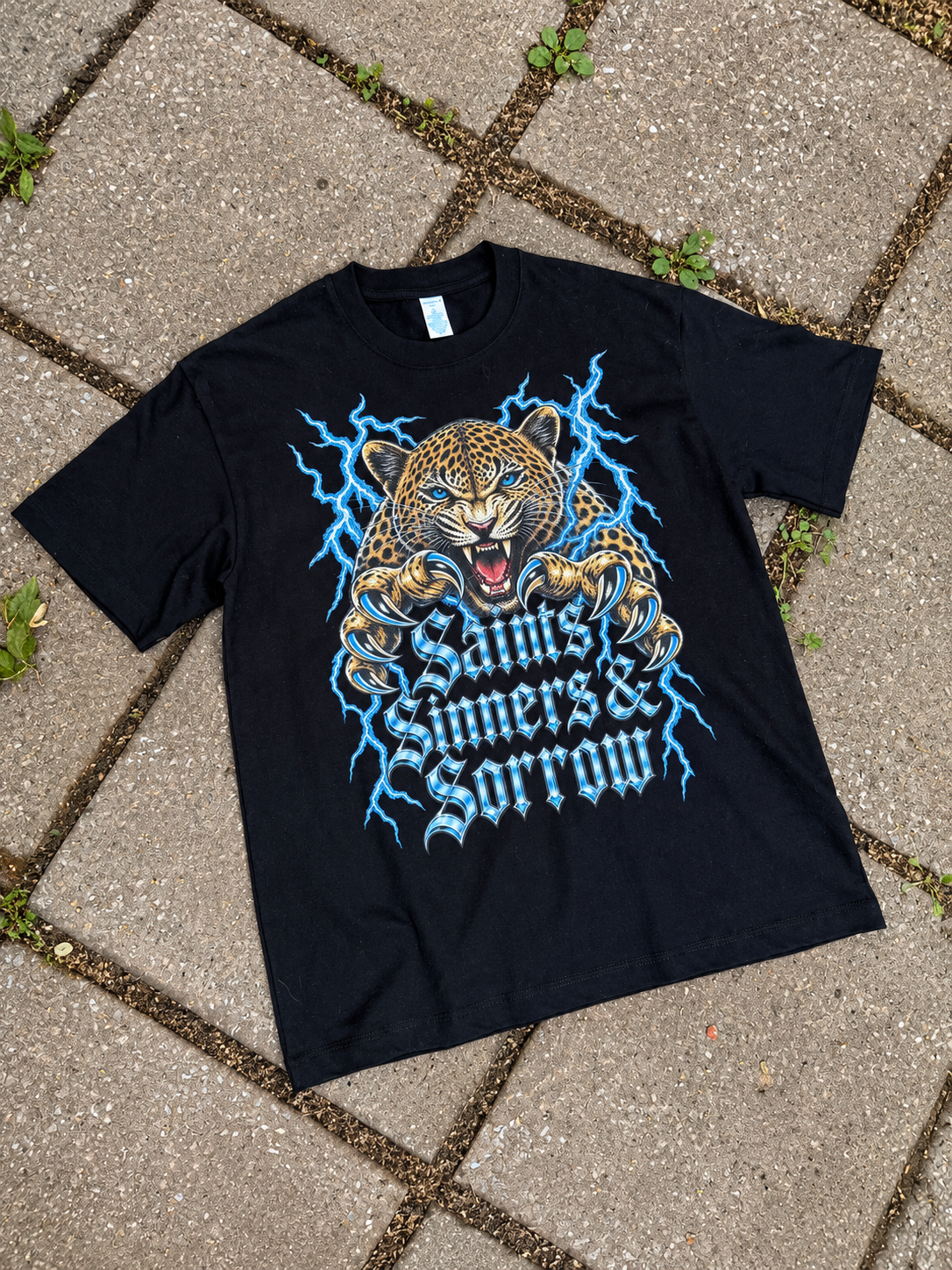 Saints, Sinners & Sorrow Heavyweight Leopard Tee