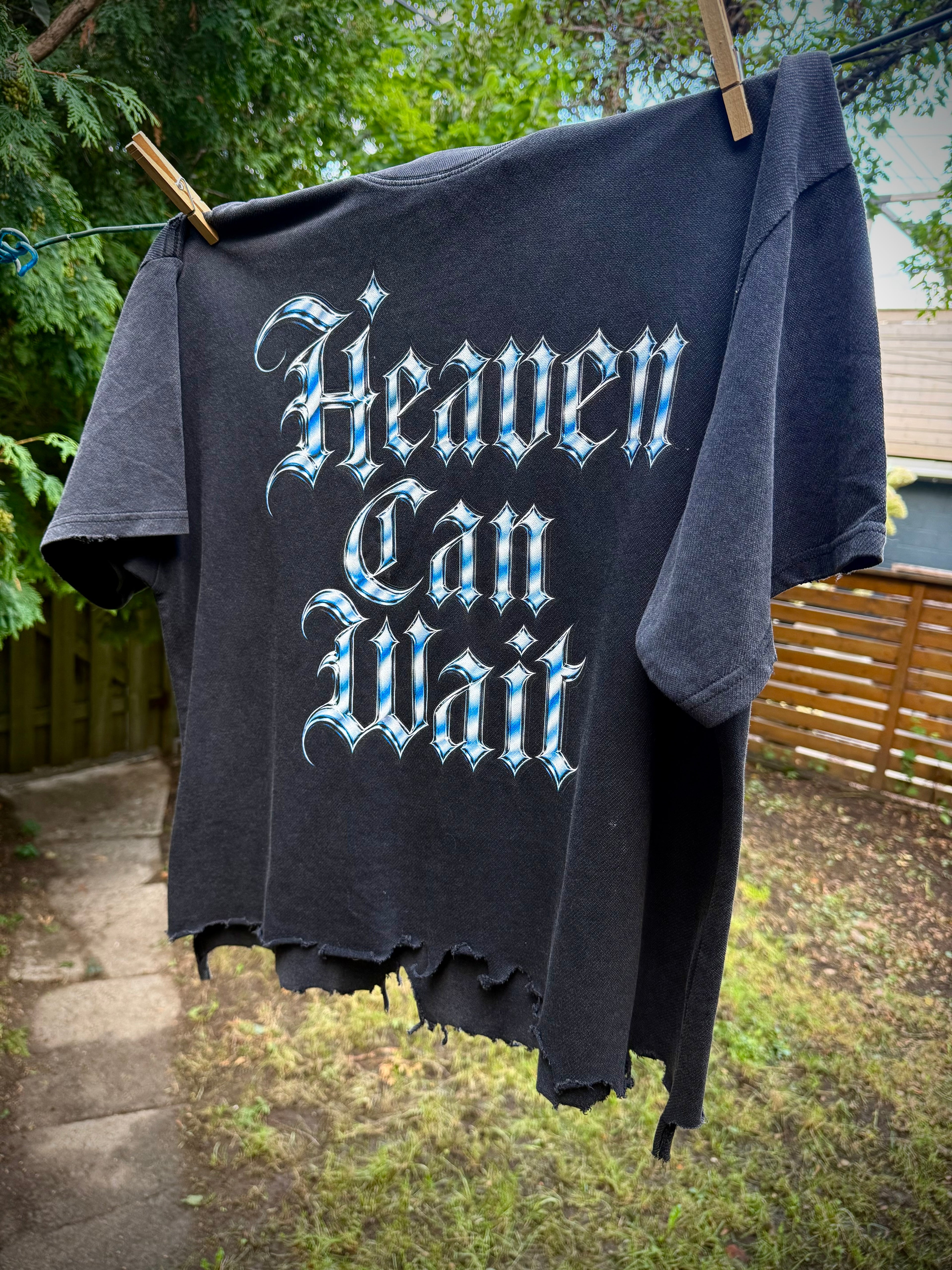 Heaven Can Wait Vintage Wash Distressed T-Shirt