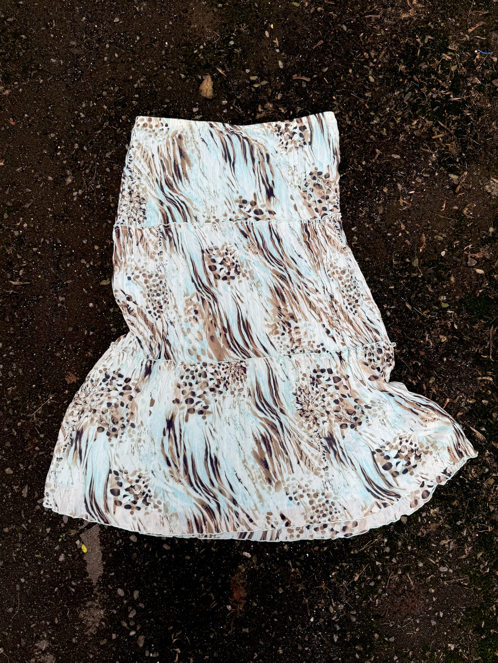 Desert Mirage Tiered Midi Skirt | 1X