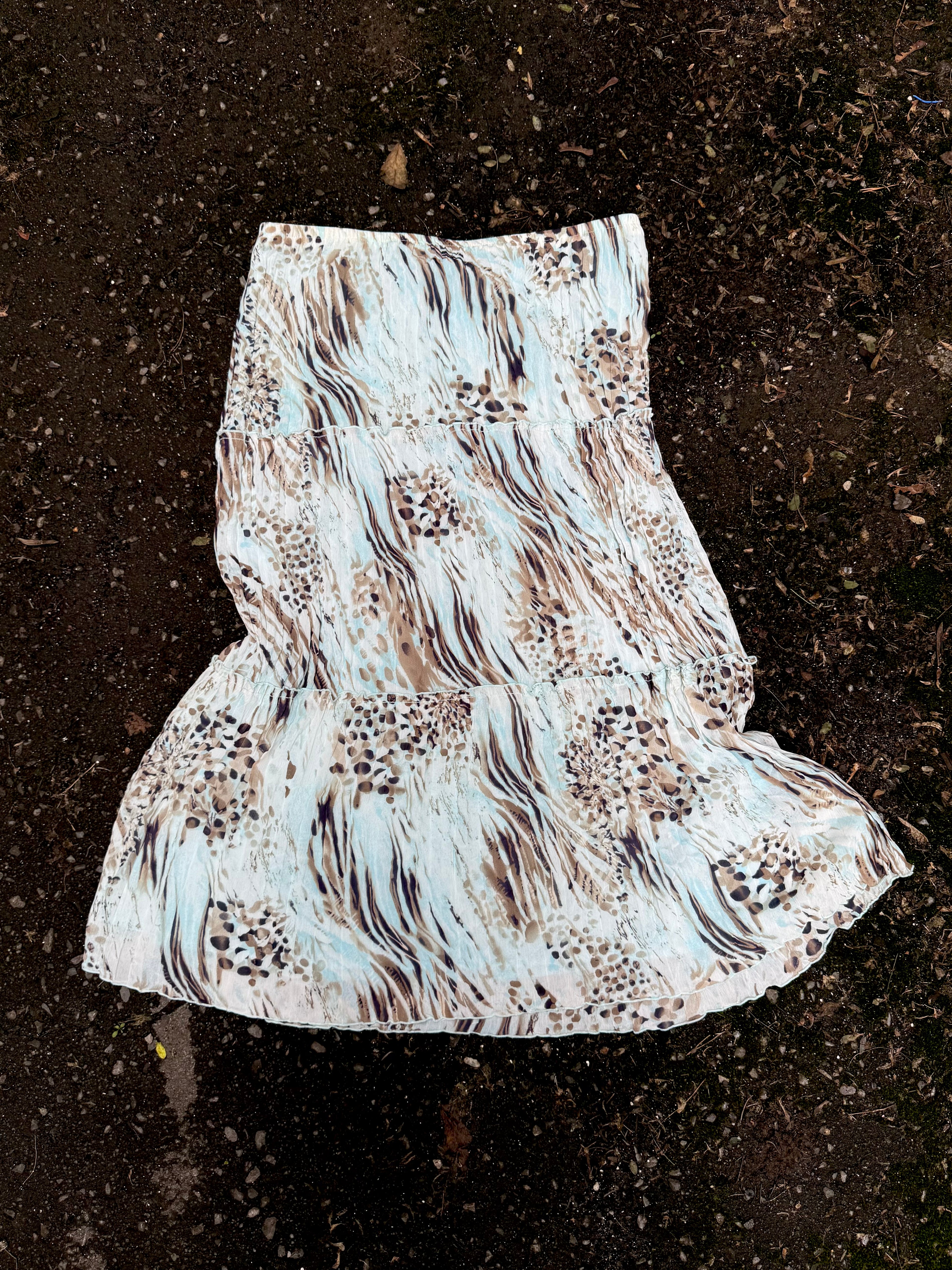 Desert Mirage Tiered Midi Skirt | 1X