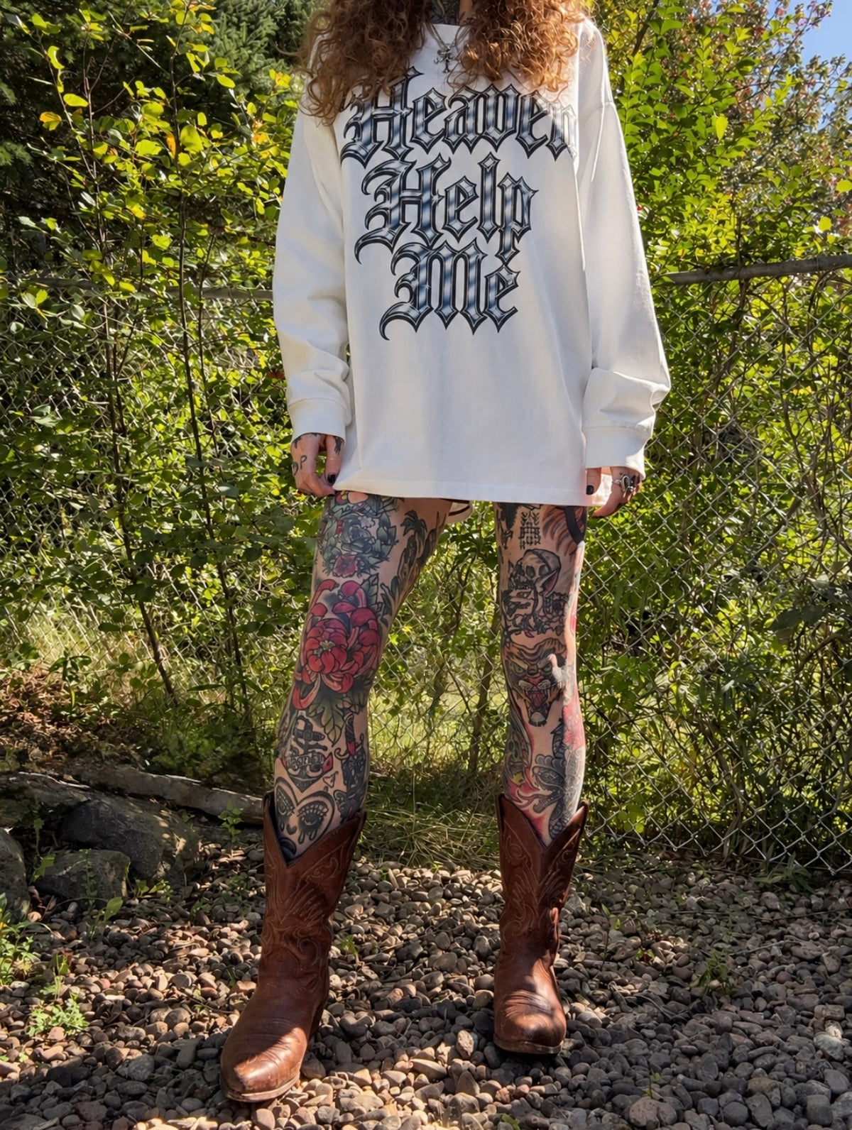 Heaven Help Me Oversized Vintage Long Sleeve