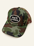 Pray For Us Sinners Camo Trucker Hat