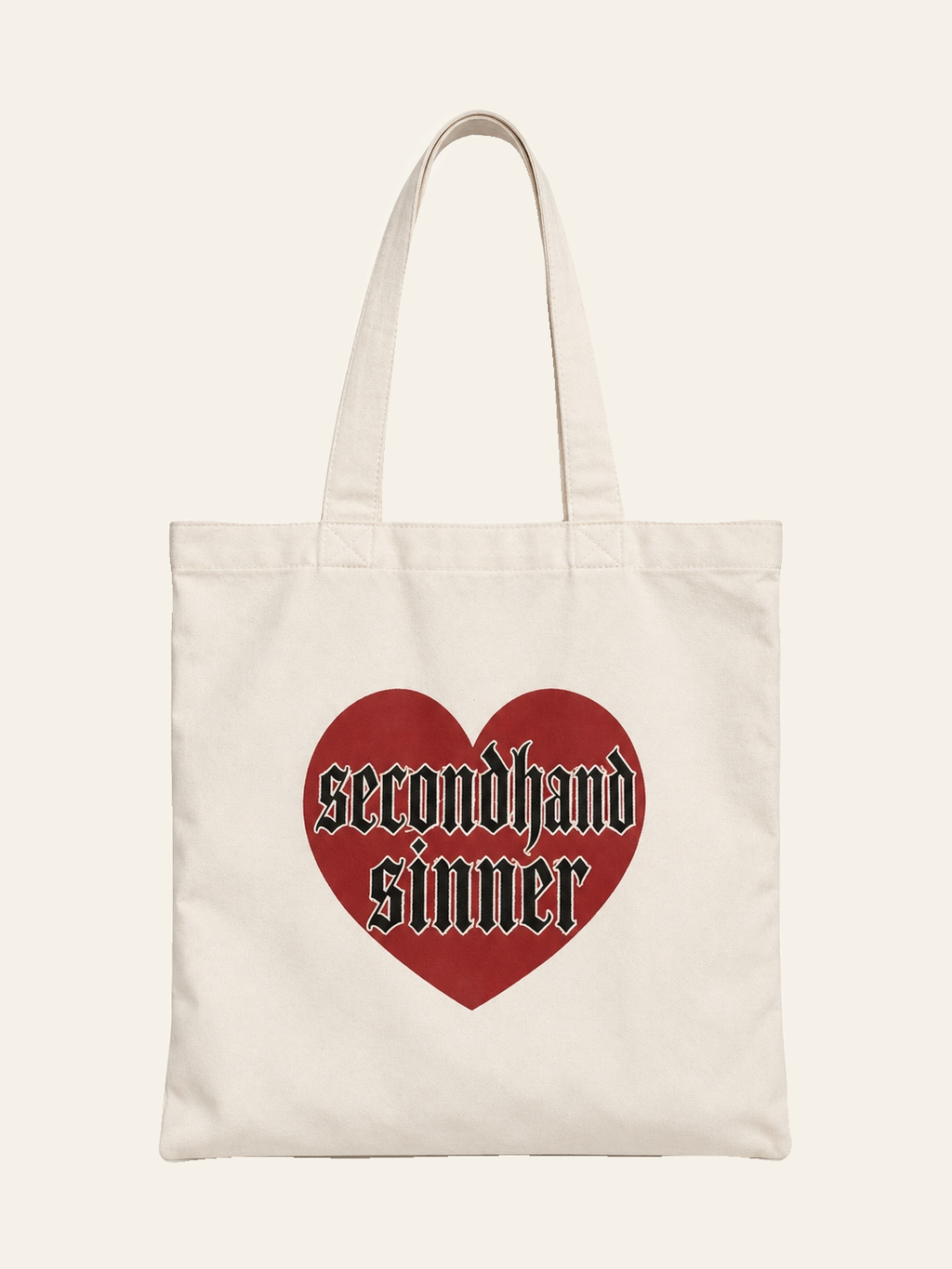 Secondhand Sinner Heart Tote