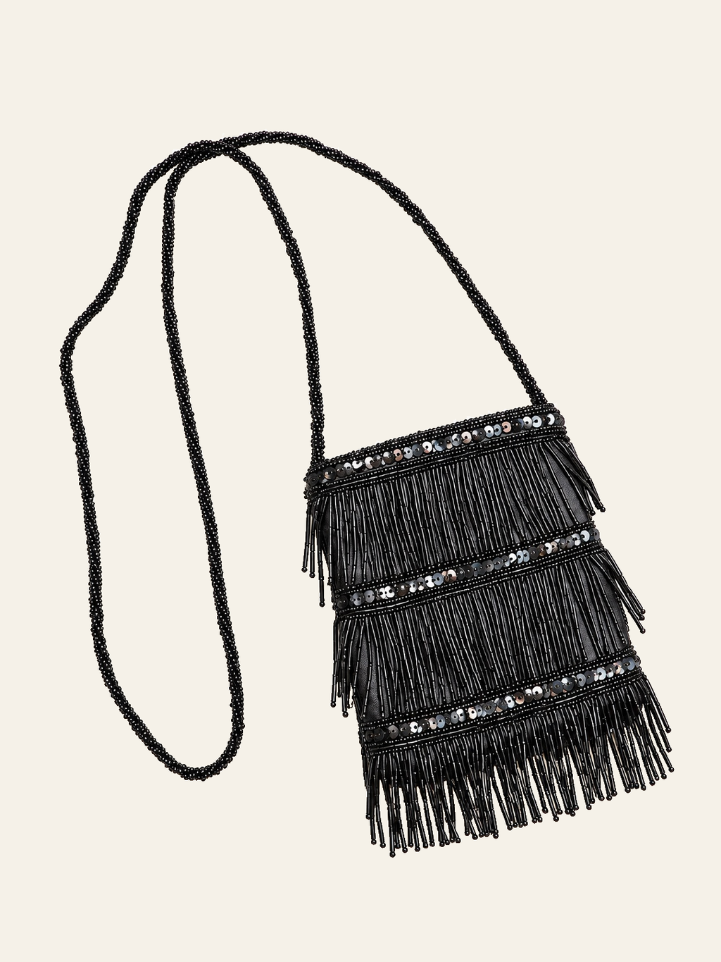Midnight at the Motel Beaded Fringe Bag