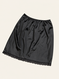 Midnight Mercy Satin Slip Skirt | M
