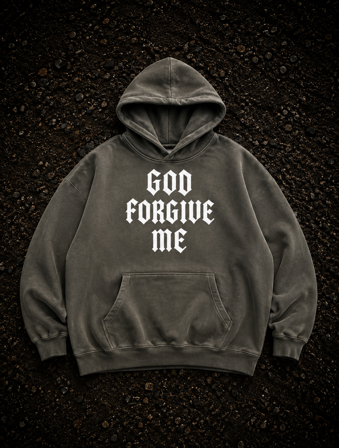 Oversize Fleeced Hoodie God Forgive Me