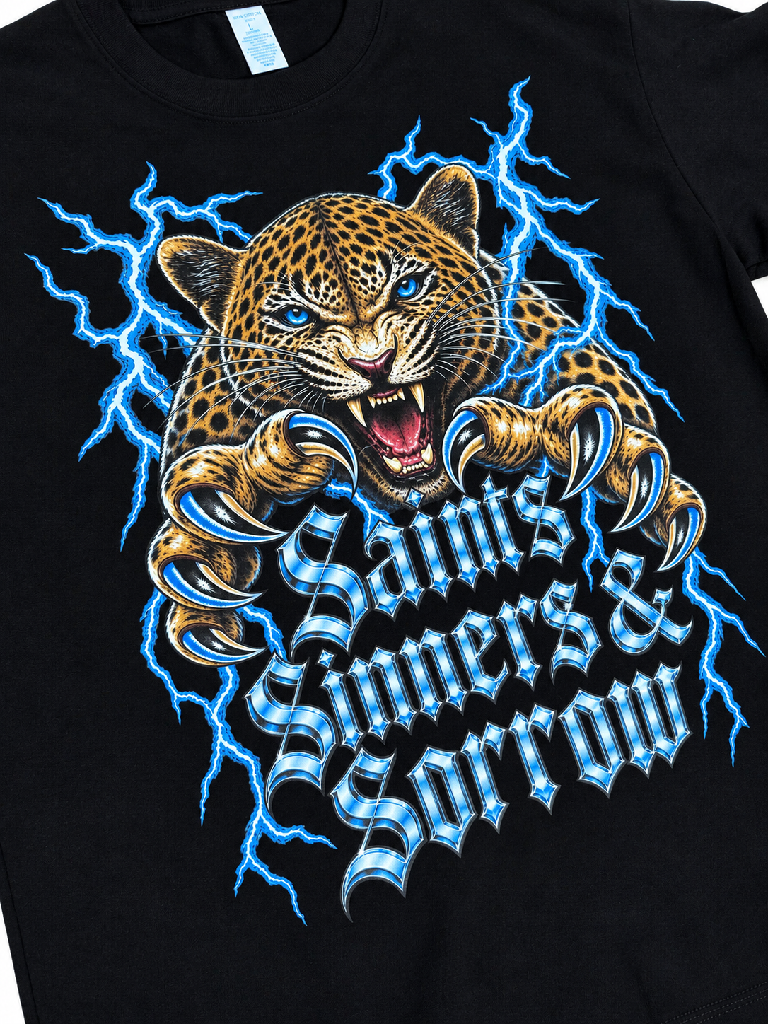 Saints, Sinners & Sorrow Heavyweight Leopard Tee
